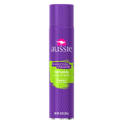 Aussie Headstrong Volume Aerosol Hair Spray, 10 Ounce - Maximum Hold, Volumizing Formula Avelisse