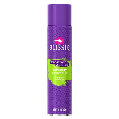Aussie Headstrong Volume Aerosol Hair Spray, 10 Ounce - Maximum Hold, Volumizing Formula Avelisse