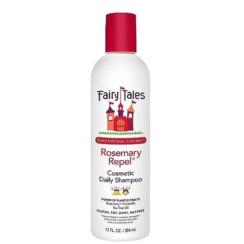 Fairy Tales Rosemary Repel Daily Kids Shampoo – 12 fl oz, Lice Deterrent, Kids Love the Smell Avelisse