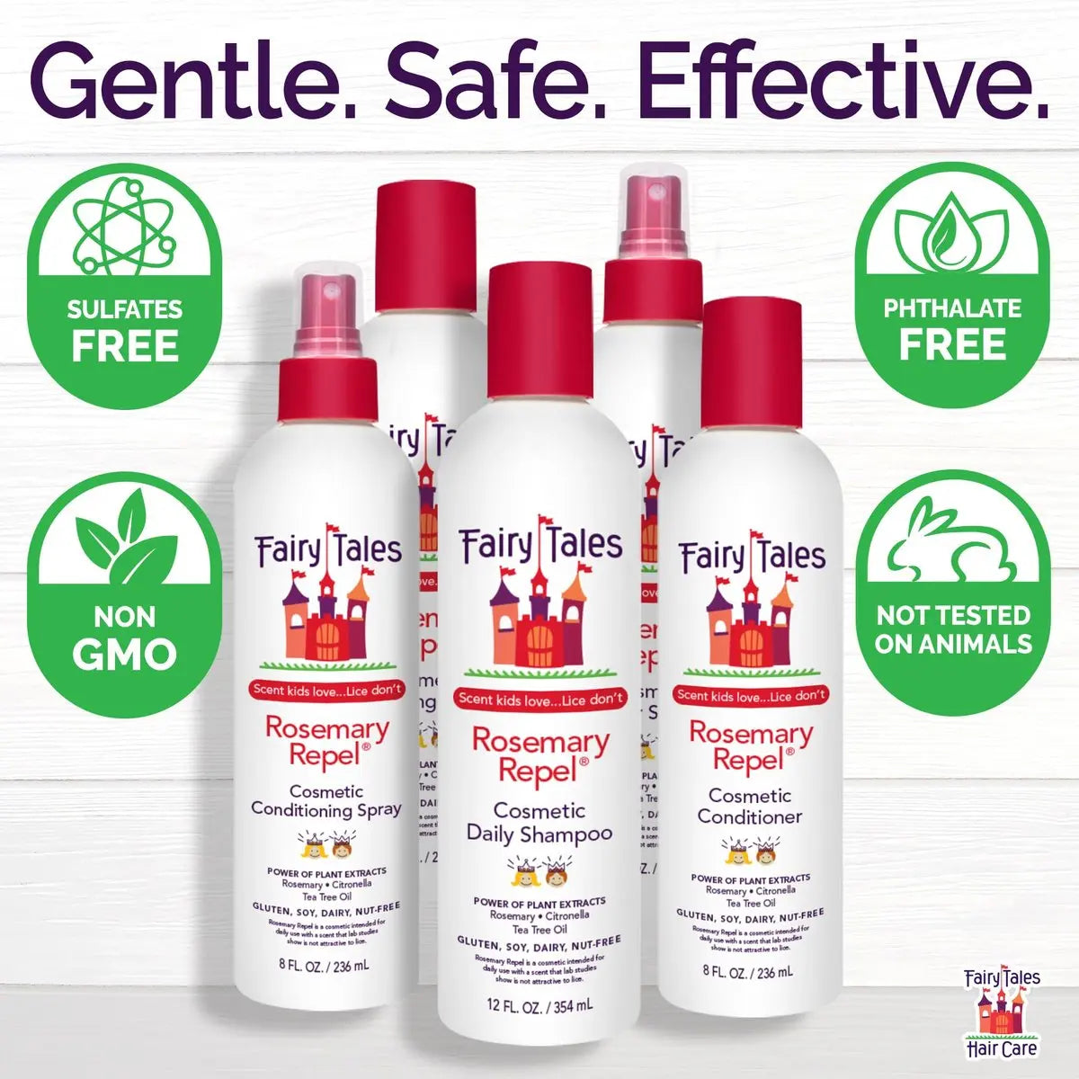 Fairy Tales Rosemary Repel Daily Kids Shampoo – 12 fl oz, Lice Deterrent, Kids Love the Smell Avelisse