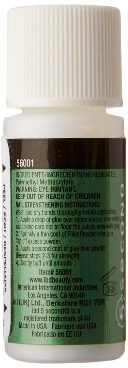 IBD 5 Second Nail Filler Powder - White Ridge Filler for Smooth Nail Surface