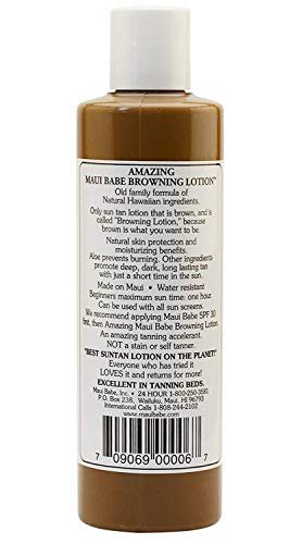 Maui Babe Browning Lotion - 8 Ounce (Pack of 4) for Natural Tanning Avelisse