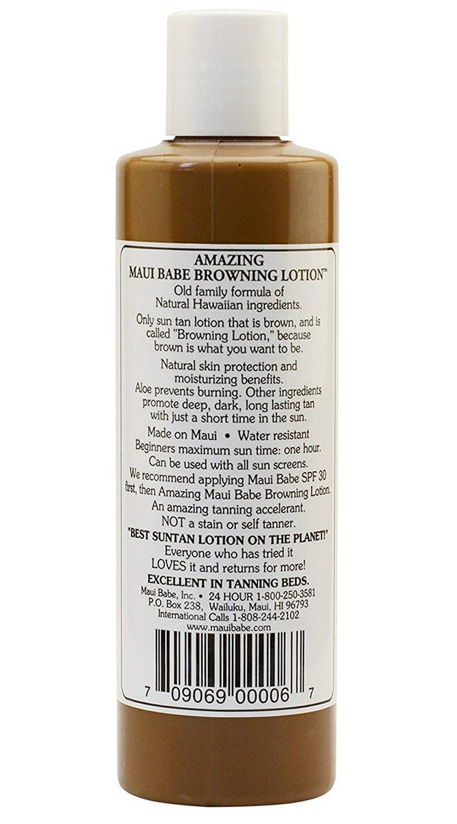 Maui Babe Browning Lotion - 8 Ounce (Pack of 4) for Natural Tanning Avelisse