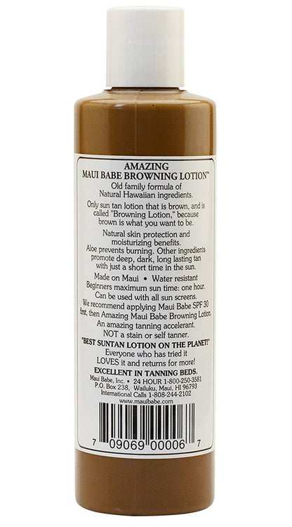 Maui Babe Browning Lotion - 8 Ounce (Pack of 4) for Natural Tanning Avelisse