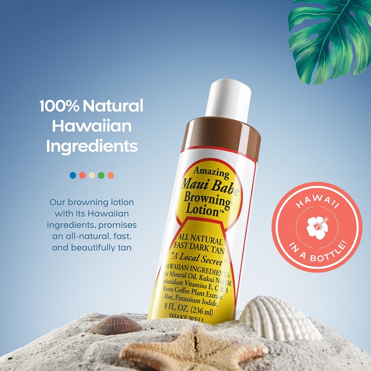 Maui Babe Browning Lotion – Natural Sun-Kissed Glow, 8 oz - görsel 4