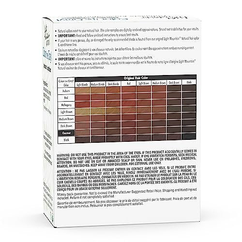 Light Mountain Henna Hair Color & Conditioner, Chestnut - Chemical-Free Semi-Permanent Hair Dye for Gray, White, Blonde, or Highlighted Hair, 7 oz - görsel 16