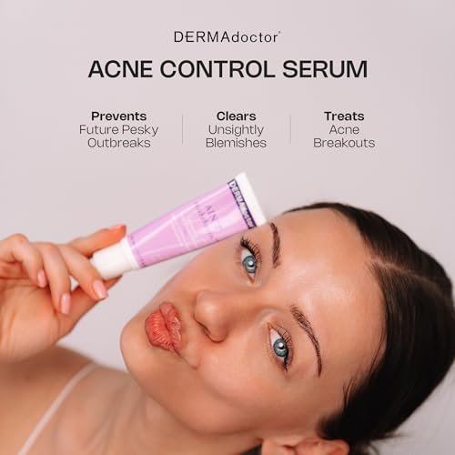 DERMAdoctor Ain't Misbehavin' Salicylic Acid Acne Control Serum – Dermatologist-Formulated Spot Treatment for Cystic Acne & Blemishes with Tea Tree Oil, 1 oz - görsel 4