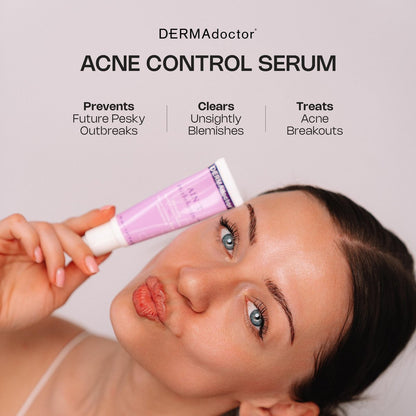 DERMAdoctor Ain't Misbehavin' Salicylic Acid Acne Control Serum – Dermatologist-Formulated Spot Treatment for Cystic Acne & Blemishes with Tea Tree Oil, 1 oz