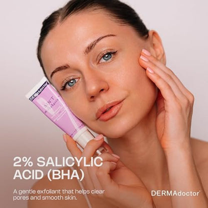 DERMAdoctor Ain't Misbehavin' Salicylic Acid Acne Control Serum – Dermatologist-Formulated Spot Treatment for Cystic Acne & Blemishes with Tea Tree Oil, 1 oz