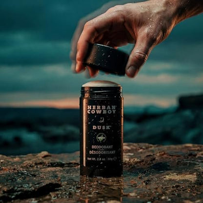 Herban Cowboy Dusk Deodorant - Aloe Infused with Cedar, Lavender, Lime & Sandalwood (2.8 oz) Avelisse
