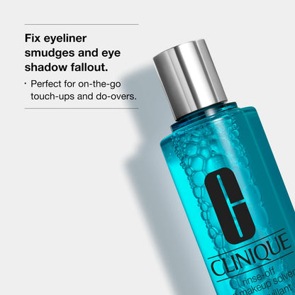 Clinique Rinse-Off Oil Free Eye Makeup Remover Solvent – Safe for Sensitive Skin, 4.2 Fl Oz
