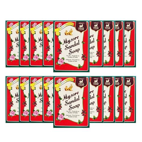 Mysore Sandalwood Soap 2.62oz (Case of 18) – Traditional Indian Sandalwood Soap Bars - görsel 2