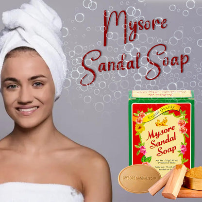 Mysore Sandalwood Soap 2.62oz (Case of 18) – Traditional Indian Sandalwood Soap Bars