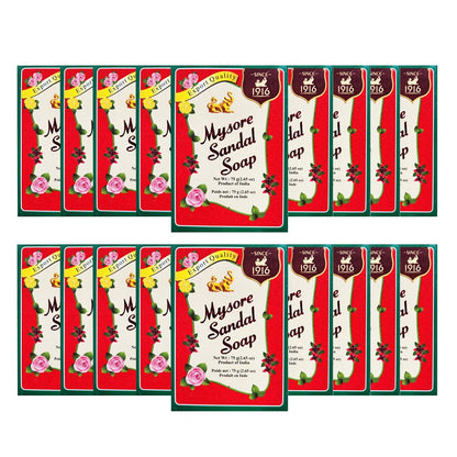 Mysore Sandalwood Soap 2.62oz (Case of 18) – Traditional Indian Sandalwood Soap Bars