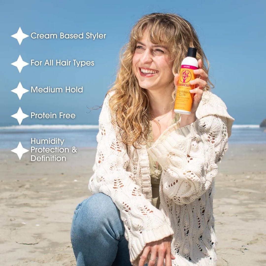 Jessicurl Confident Coils Styling Solution - Citrus Lavender, 8 Fl Oz - Curl Cream for Humidity & Frizz Control - görsel 3