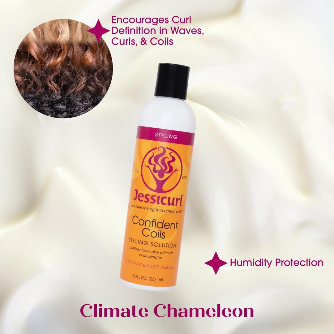 Jessicurl Confident Coils Styling Solution - Citrus Lavender, 8 Fl Oz - Curl Cream for Humidity & Frizz Control - görsel 5