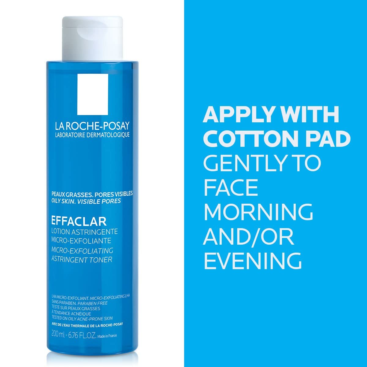 La Roche-Posay Effaclar Astringent Face Toner for Oily Skin - Minimizes Pores & Smooths Texture with Exfoliating LHAs - 6.76 Fl Oz Avelisse