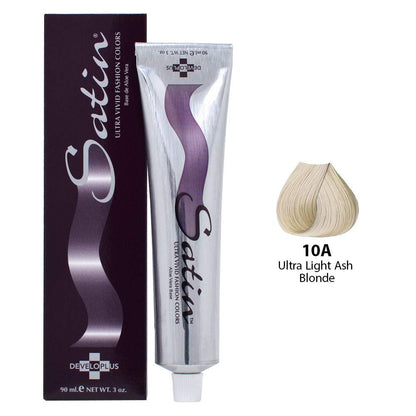 Satin Haircolor 10A Ultra Light Ash Blonde - Permanent Hair Dye for Salon-Quality Color at Home