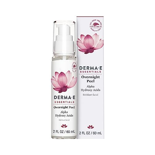 DERMA E Essentials Overnight Peel – Vegan, Gluten-Free Nourishing Facial Exfoliant with Alpha Hydroxy Acid and Lactic Acid, 2 fl oz - görsel 2