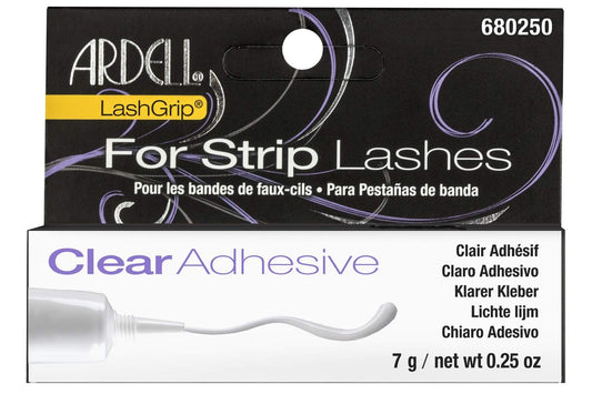 Ardell LashGrip Clear Strip Lash Adhesive - Waterproof & Long Lasting Eyelash Glue, Latex-Based, 0.25 oz