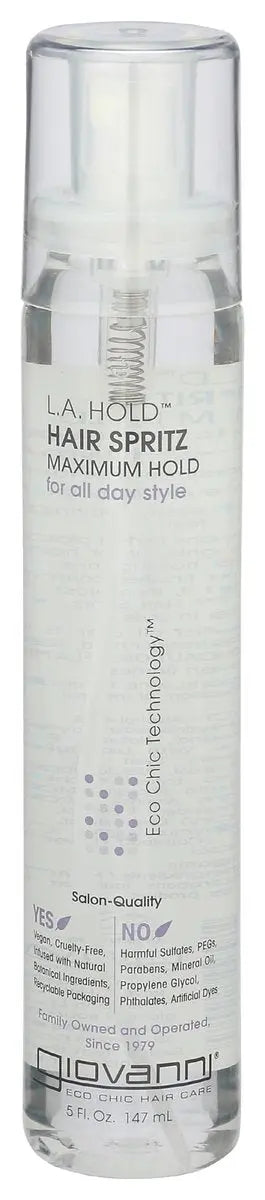 GIOVANNI L.A. Hold Hair Spritz - Maximum Hold Styling Spray, Lightweight, Sulfate-Free - 5 oz Avelisse