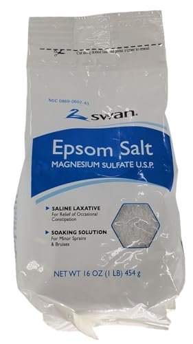 Swan Epsom Salt - 16 oz Premium Bath Salt for Muscle Relief and Relaxation - görsel 2