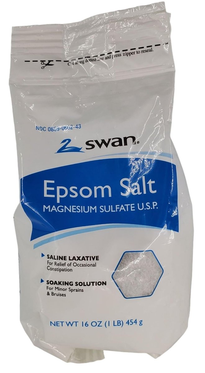 Swan Epsom Salt - 16 oz Premium Bath Salt for Muscle Relief and Relaxation - görsel 6