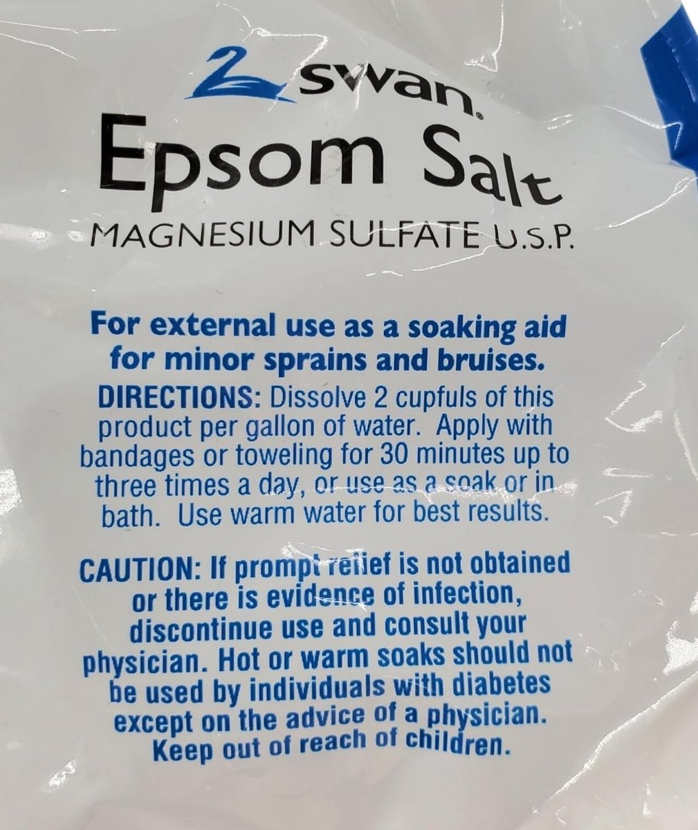Swan Epsom Salt - 16 oz Premium Bath Salt for Muscle Relief and Relaxation - görsel 8
