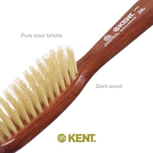 Kent LR23 Finest Ladies Narrow Style Hair Brush - Danta Wood, Pure White Bristle - Handbag Sized for Short to Medium Hair, Made in England - görsel 14