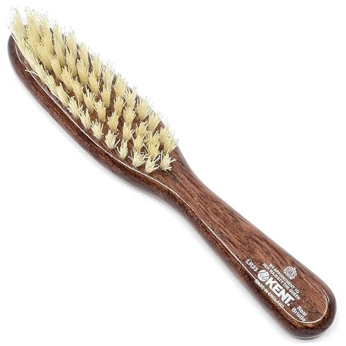 Kent LR23 Finest Ladies Narrow Style Hair Brush - Danta Wood, Pure White Bristle - Handbag Sized for Short to Medium Hair, Made in England - görsel 2