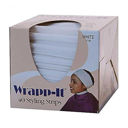 Famis Wrapp-It Styling Strip X-Long (Box of 40) – White, Salon-Grade Hair Removal