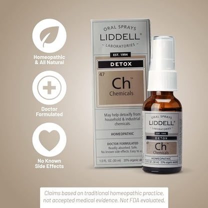 Liddell Homeopathic Chemical Detox Spray – 1 Fl Oz Natural Detox Support