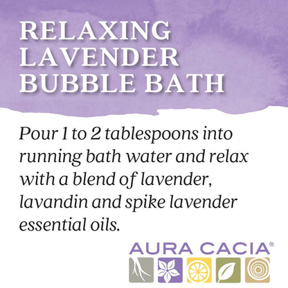Aura Cacia Relaxing Lavender Bubble Bath - 13 fl oz, Paraben-Free with 100% Pure Essential Oils
