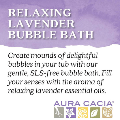 Aura Cacia Relaxing Lavender Bubble Bath - 13 fl oz, Paraben-Free with 100% Pure Essential Oils