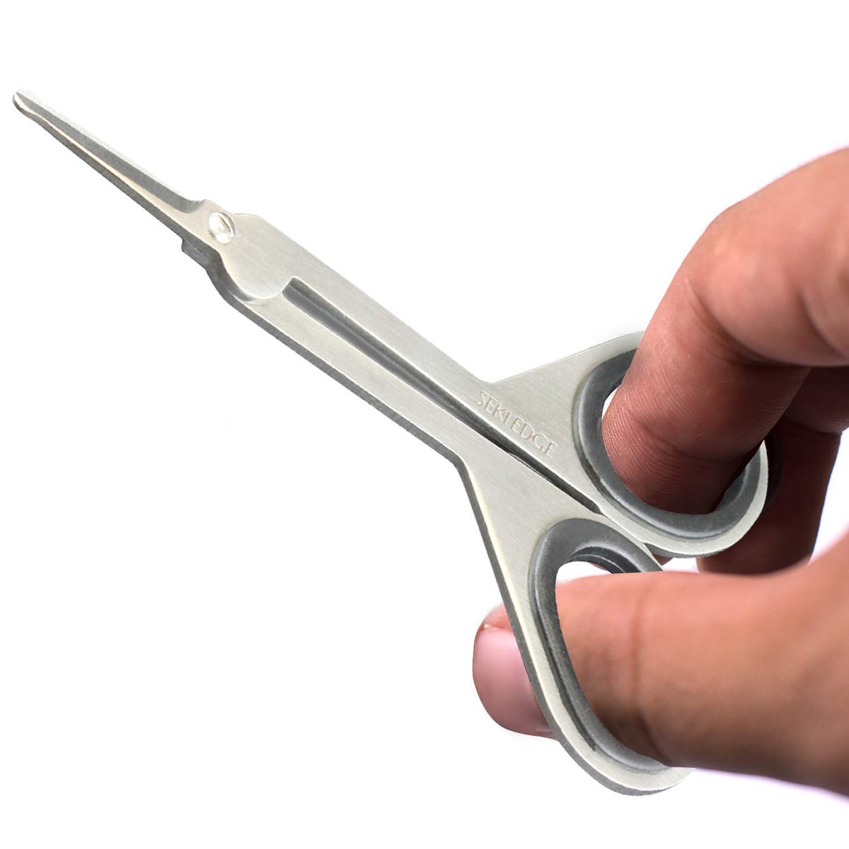 Seki Edge Stainless Steel Nostril Scissors SS-908 – Safety Grooming Scissors with Round Blunt Tips for Nose & Facial Hair, Made in Japan Avelisse