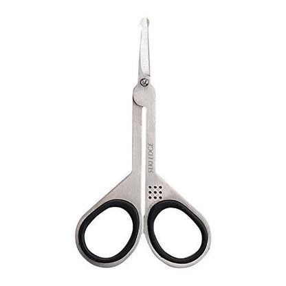 Seki Edge Stainless Steel Nostril Scissors SS-908 – Safety Grooming Scissors with Round Blunt Tips for Nose & Facial Hair, Made in Japan Avelisse