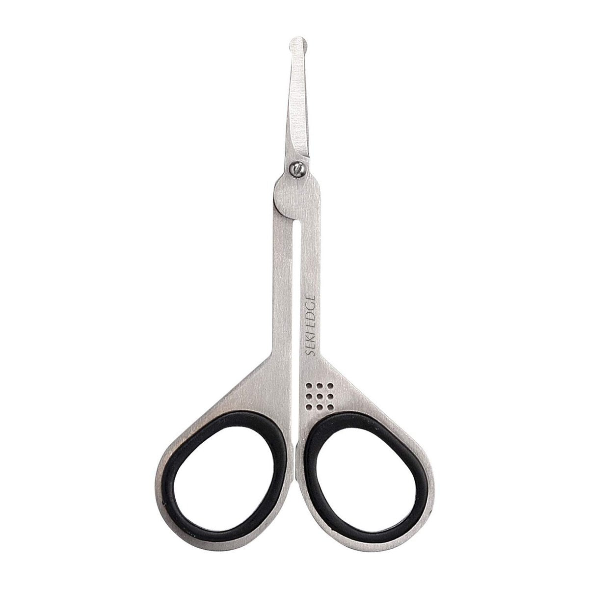 Seki Edge Stainless Steel Nostril Scissors SS-908 – Safety Grooming Scissors with Round Blunt Tips for Nose & Facial Hair, Made in Japan Avelisse