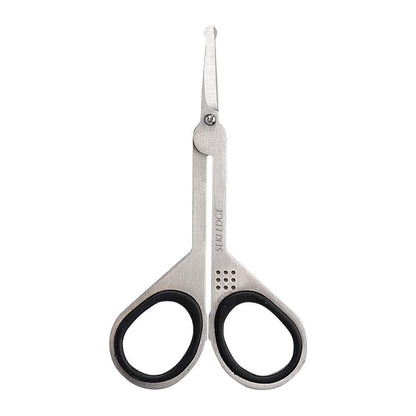 Seki Edge Stainless Steel Nostril Scissors SS-908 – Safety Grooming Scissors with Round Blunt Tips for Nose & Facial Hair, Made in Japan Avelisse