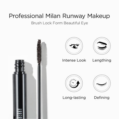 Lord & Berry Back in Brown High Definition Mascara - Water Resistant Intense Brown Mascara - 1351 Deep Brown - 0.6 oz
