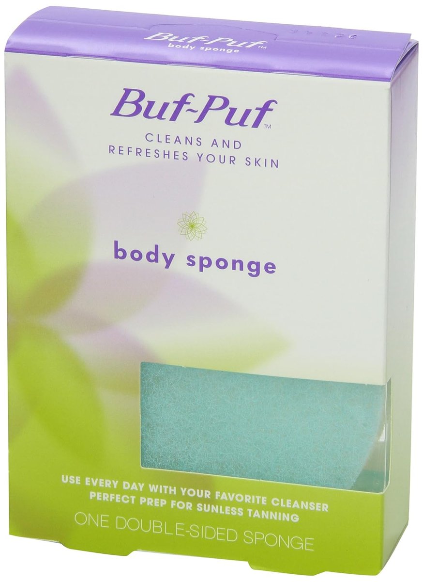 Buf-Puf Body Sponge – Gentle Exfoliating Bath Sponge for Smooth Skin, 2-Pack Avelisse