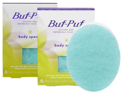 Buf-Puf Body Sponge – Gentle Exfoliating Bath Sponge for Smooth Skin, 2-Pack Avelisse