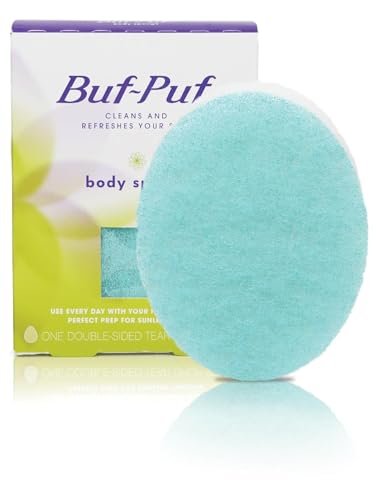 Buf-Puf Body Sponge - Dermatologist Developed Exfoliating Bath Sponge, Cleanses Dirt & Excess Oil, Reusable, 6 Count Avelisse
