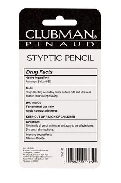 Clubman Styptic Pencil Jumbo (3 Pack) - Fast Nosebleed & Shaving Nick Relief
