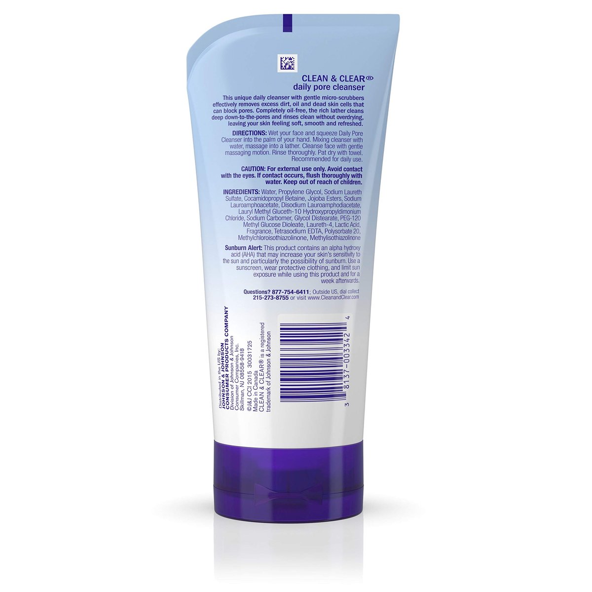 Clean & Clear Daily Pore Face Cleanser - Oil-Free Acne Face Wash for Normal, Oily & Combination Skin, 5.5 oz Avelisse