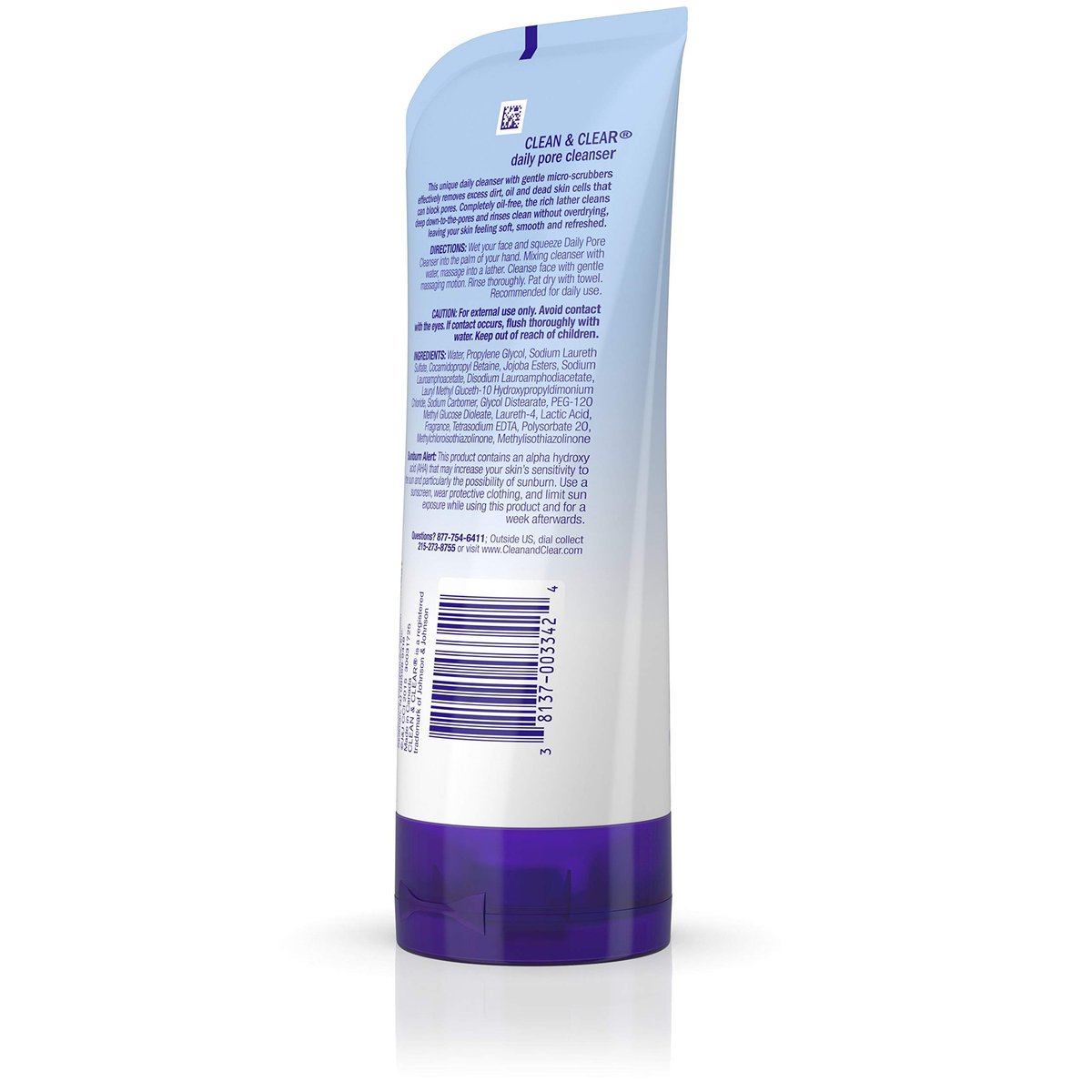 Clean & Clear Daily Pore Face Cleanser - Oil-Free Acne Face Wash for Normal, Oily & Combination Skin, 5.5 oz Avelisse