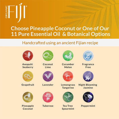 Organic Fiji Coco Fiji Soap Bar for Face and Body – Infused with Organic Coconut Oil & Pineapple Coconut Essential Oil – Natural Moisturizing & Pore Purifying Soap, 7 oz, Pack of 2