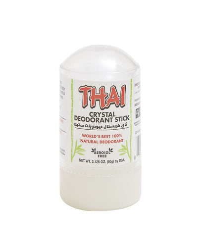 THAI 100% Natural Crystal Deodorant Stick, Mini Travel Size (2.125 oz) – Aluminum-Free, Hypoallergenic