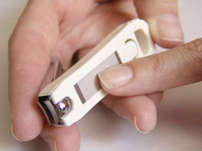 Seki Edge Deluxe Fingernail Clipper with Nail Catcher & Built-in File (SS-101) - Silver, Alloy Steel Avelisse