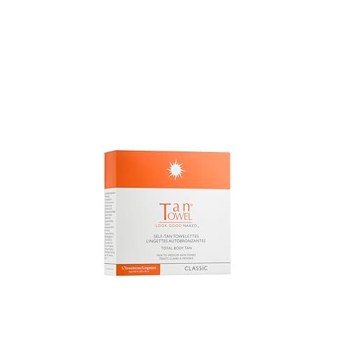 Tan Towel Classic Full Body Self-Tanning Towelettes - 5 Pack (0.5 FL OZ Each) Avelisse