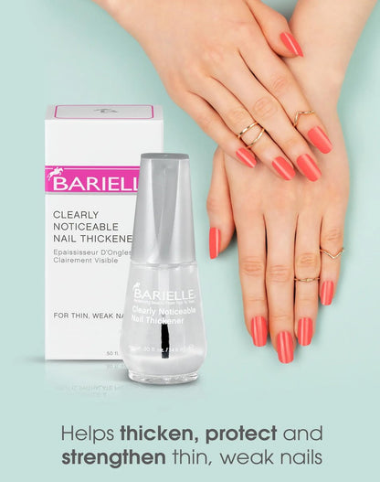 Barielle Clearly Noticeable Nail Thickener - Instantly Thickens Nails Up to 50%, Heals Cracked, Split, or Peeling Nails, Promotes Growth - 0.5 oz